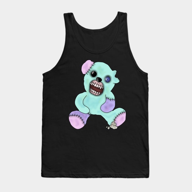 Zombie creepy kawaii teddy bear Tank Top by Becky-Marie